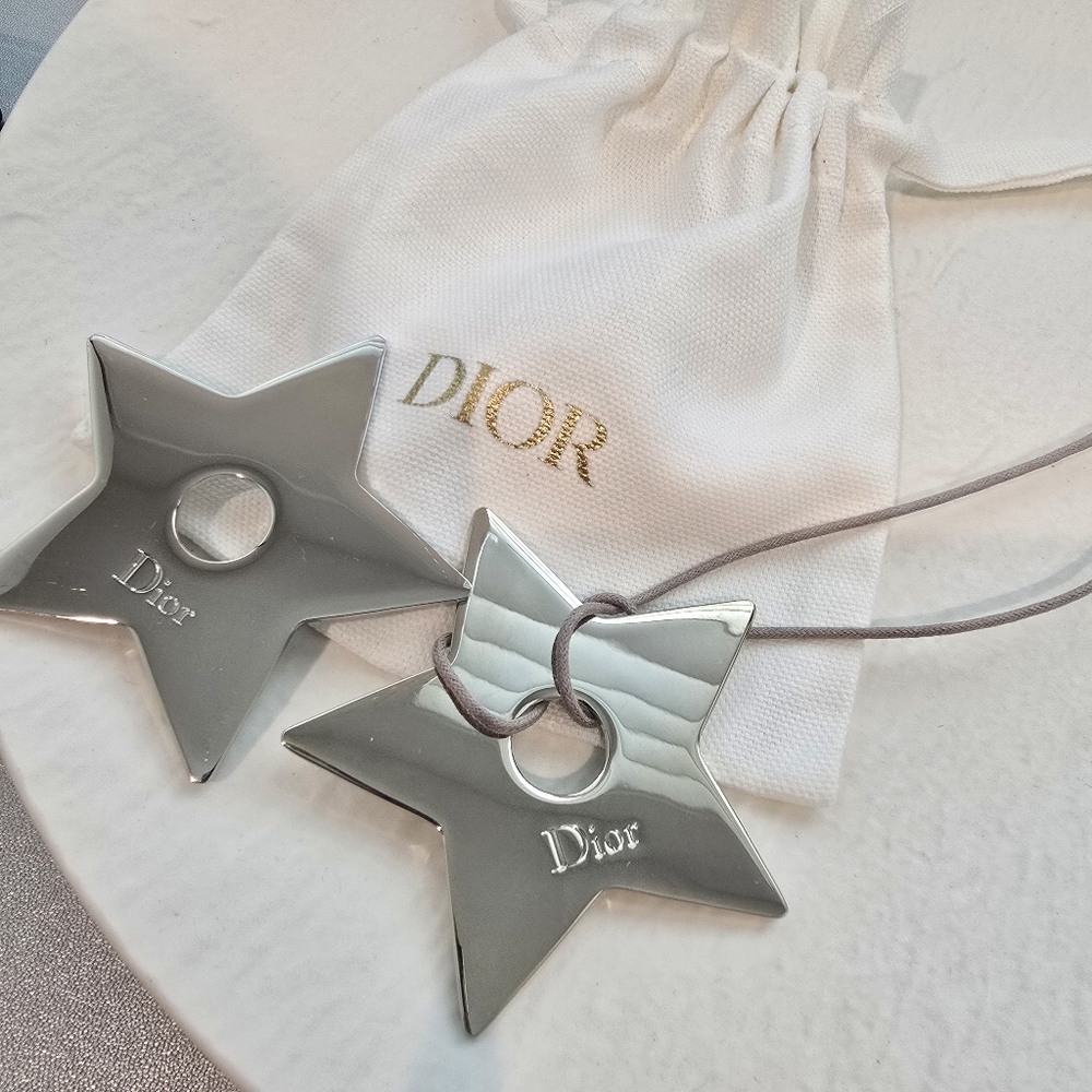 NEW 2× Dior Star Metal Tag DIY Bag Charm Gift Charm